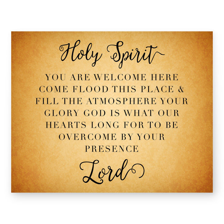 Holy Spirit You Are Welcome Inspirational Wall Art