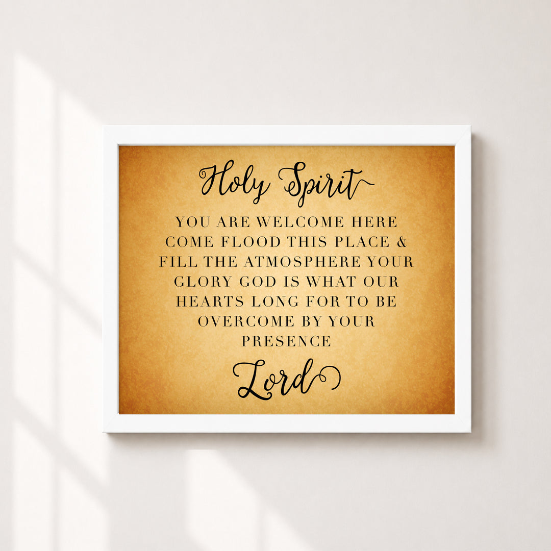 Holy Spirit You Are Welcome Inspirational Wall Art