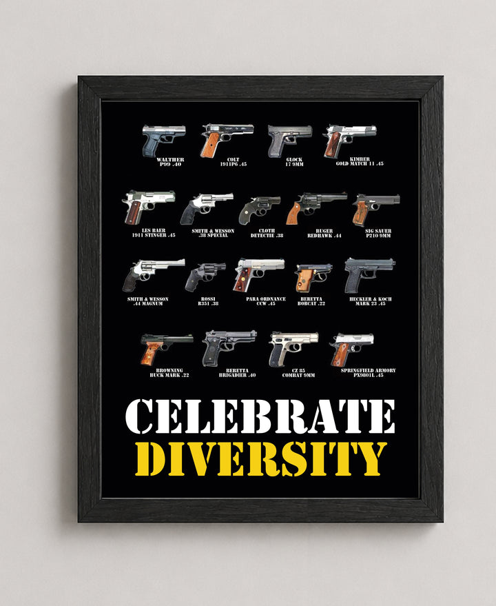 Handgun Silhouette Patriotic Wall Art