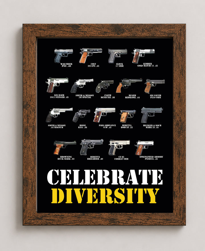 Handgun Silhouette Patriotic Wall Art