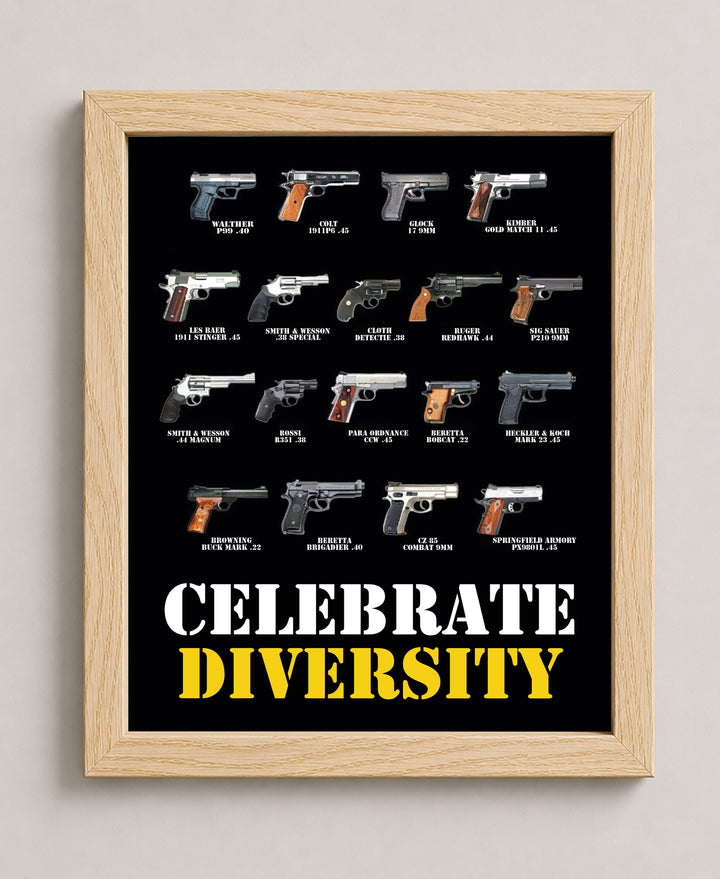Handgun Silhouette Patriotic Wall Art