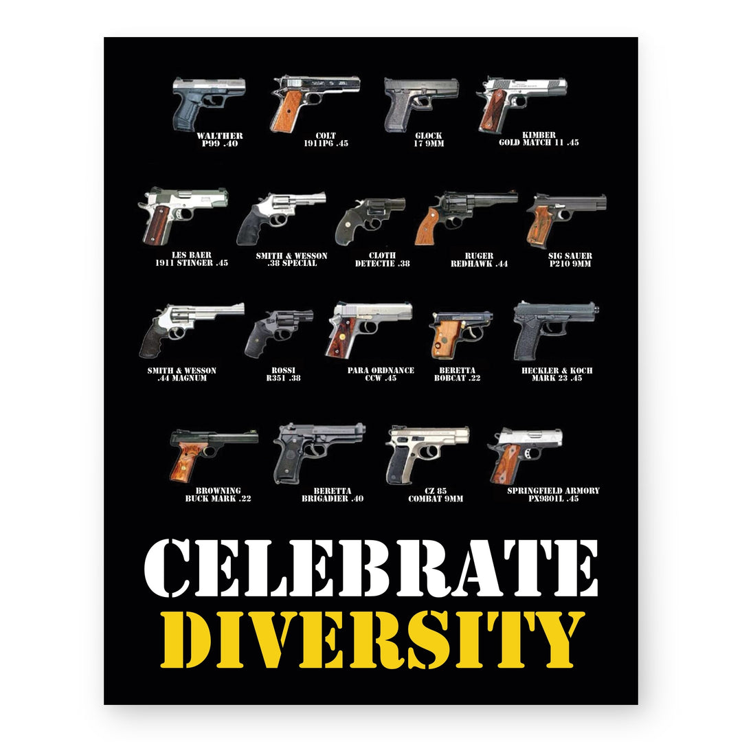 Handgun Silhouette Patriotic Wall Art