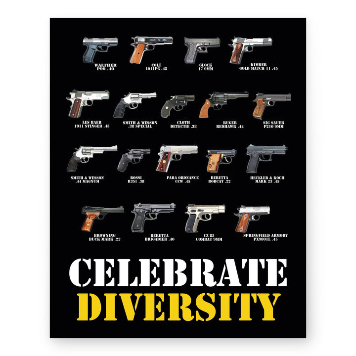 Handgun Silhouette Patriotic Wall Art
