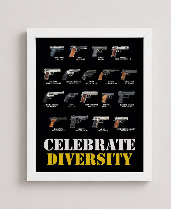 Handgun Silhouette Patriotic Wall Art