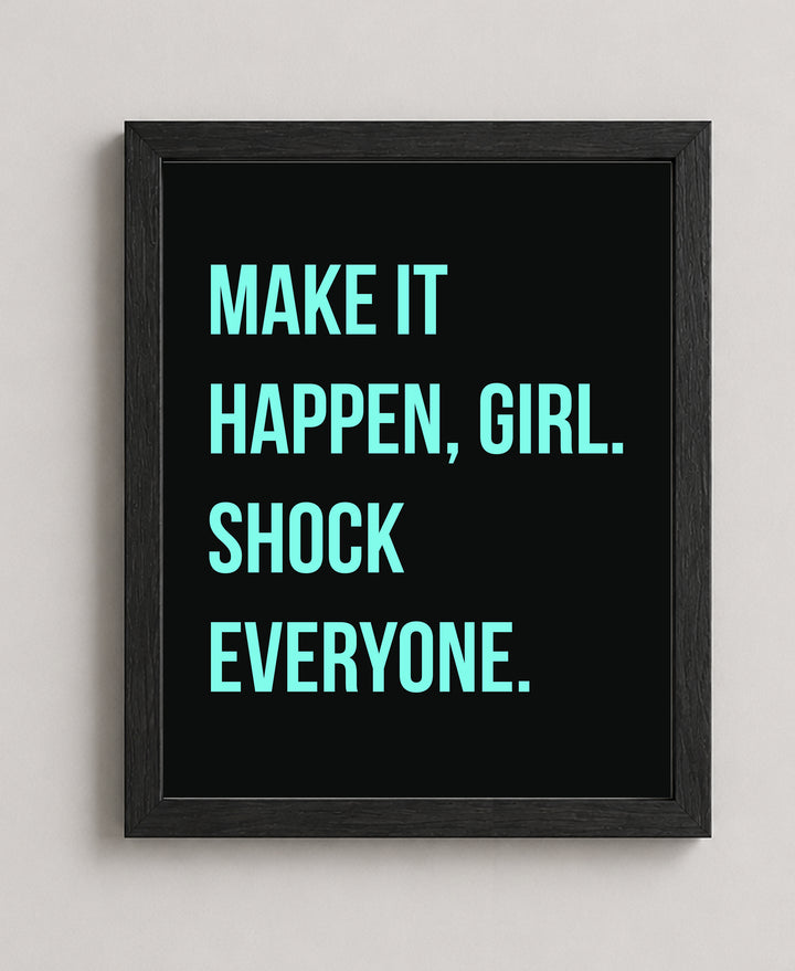 Make It Happen Inspirational Wall Art