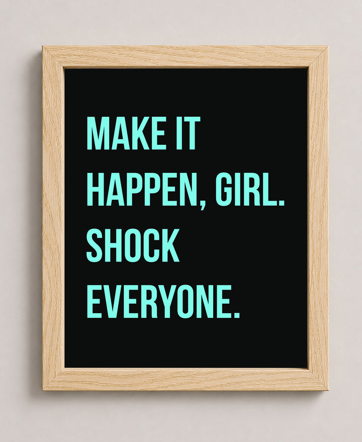Make It Happen Inspirational Wall Art
