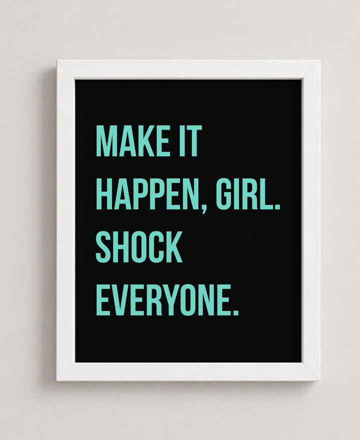 Make It Happen Inspirational Wall Art