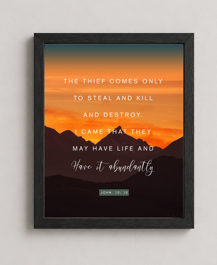 John 10 10 Have It Abundantly Inspirational Wall Art