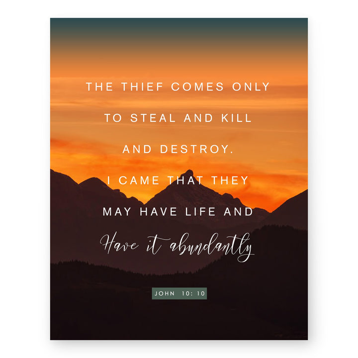 John 10 10 Have It Abundantly Inspirational Wall Art