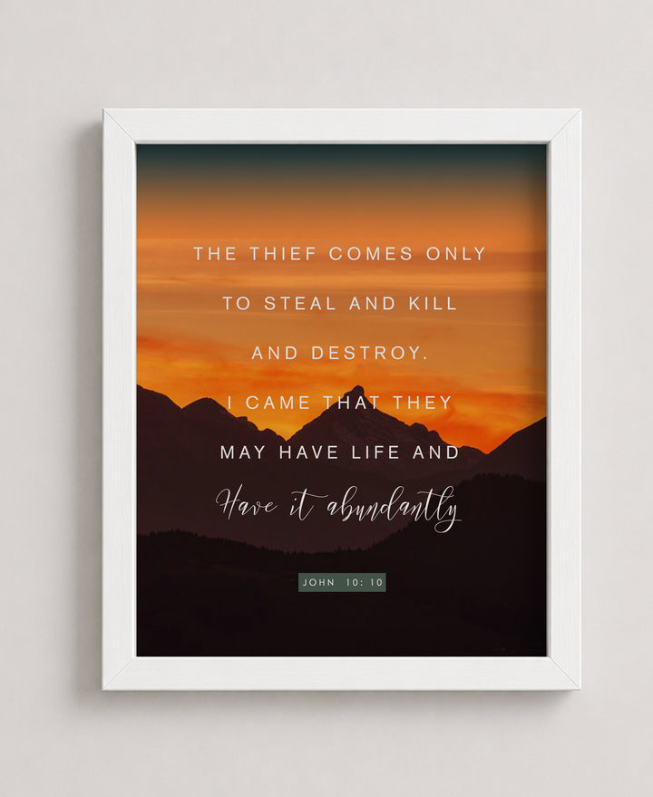 John 10 10 Have It Abundantly Inspirational Wall Art