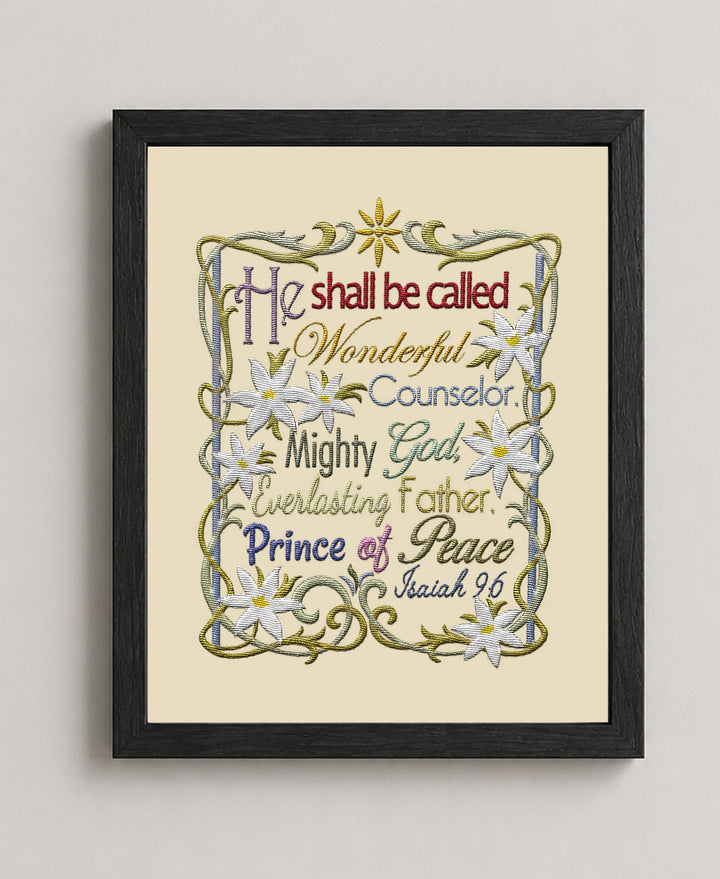 He Shall Be Called Wonderful Counselor Christian Wall Art