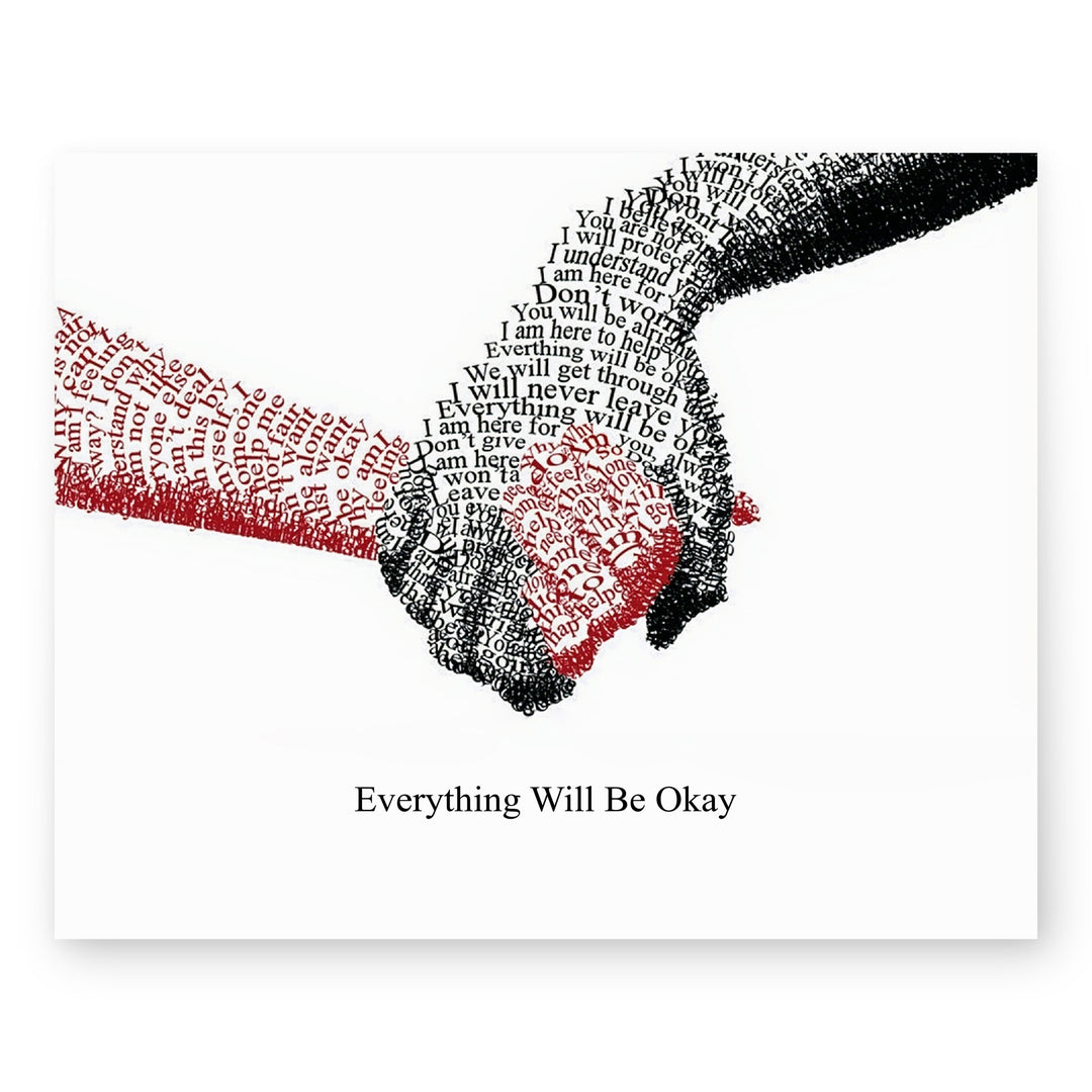 Everything Will Be Okay Hands Inspirational Wall Art