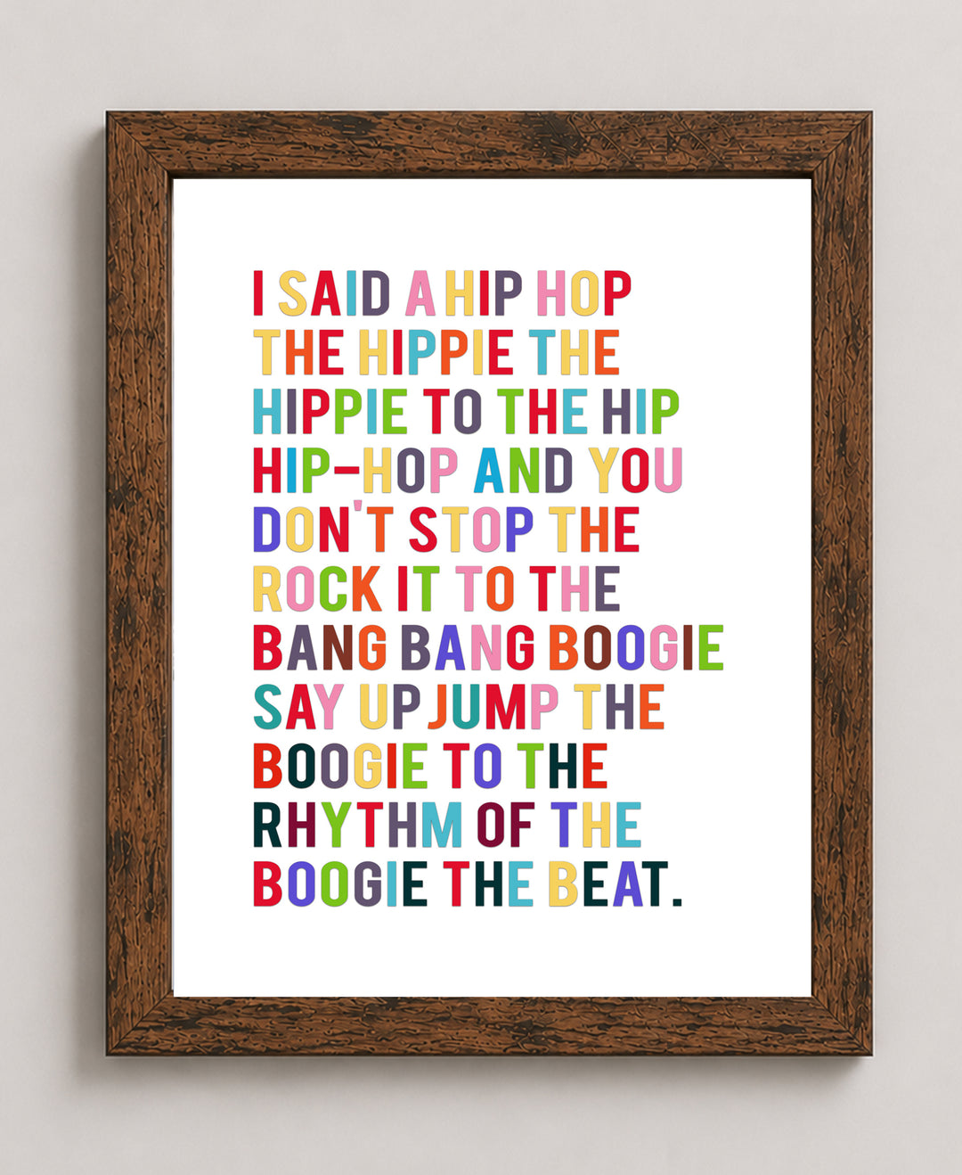 Rappers Delight Lyrics Vintage Hip Hop Music Wall Art
