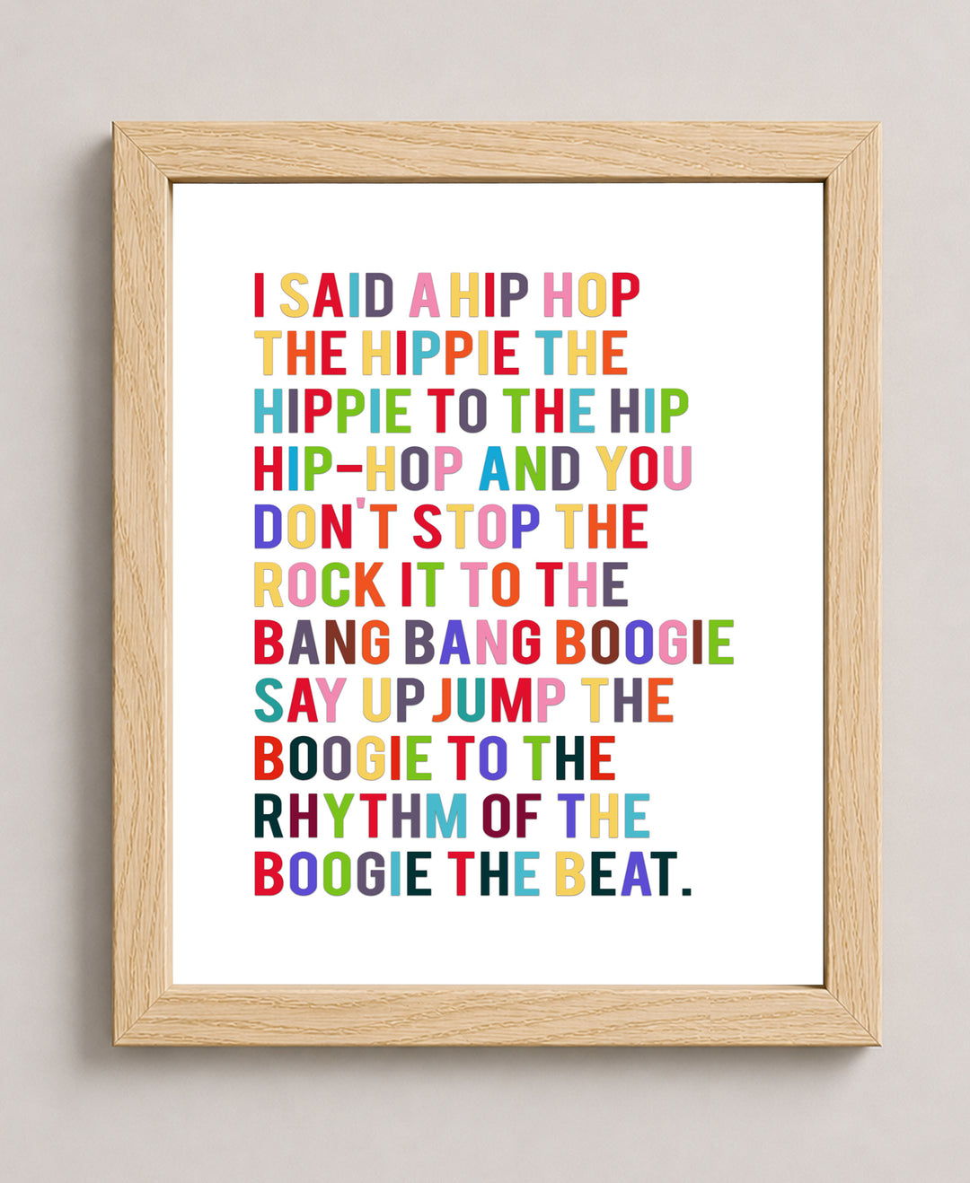 Rappers Delight Lyrics Vintage Hip Hop Music Wall Art