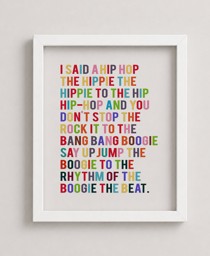 Rappers Delight Lyrics Vintage Hip Hop Music Wall Art