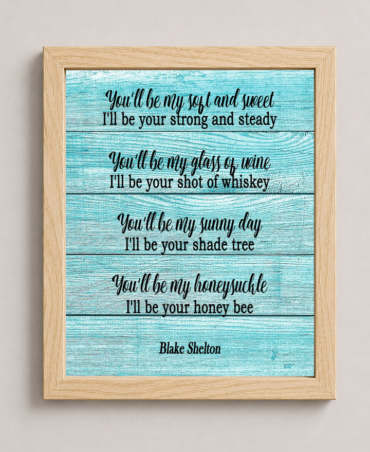 Honey Bee Lyrics Music Wall Art