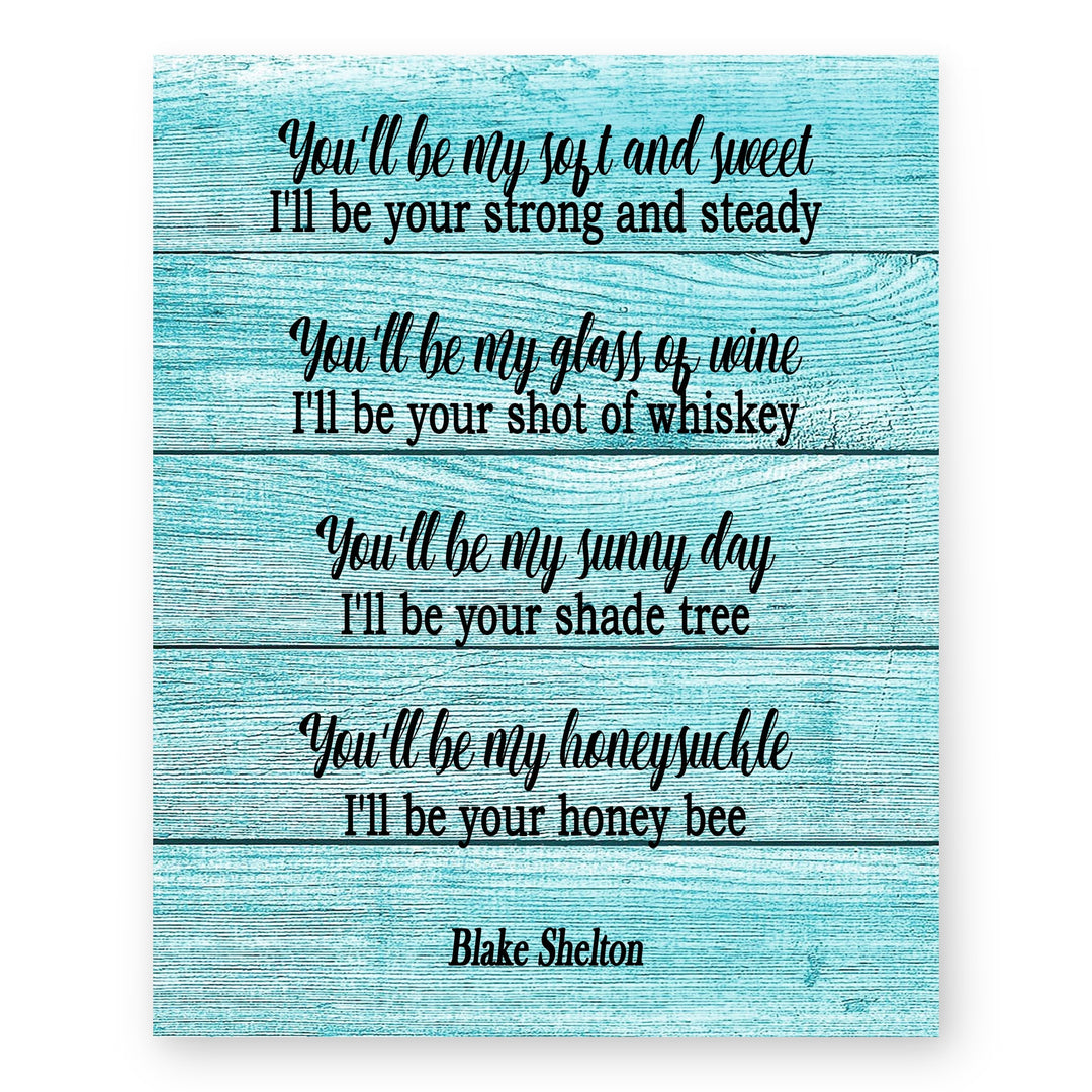 Honey Bee Lyrics Music Wall Art