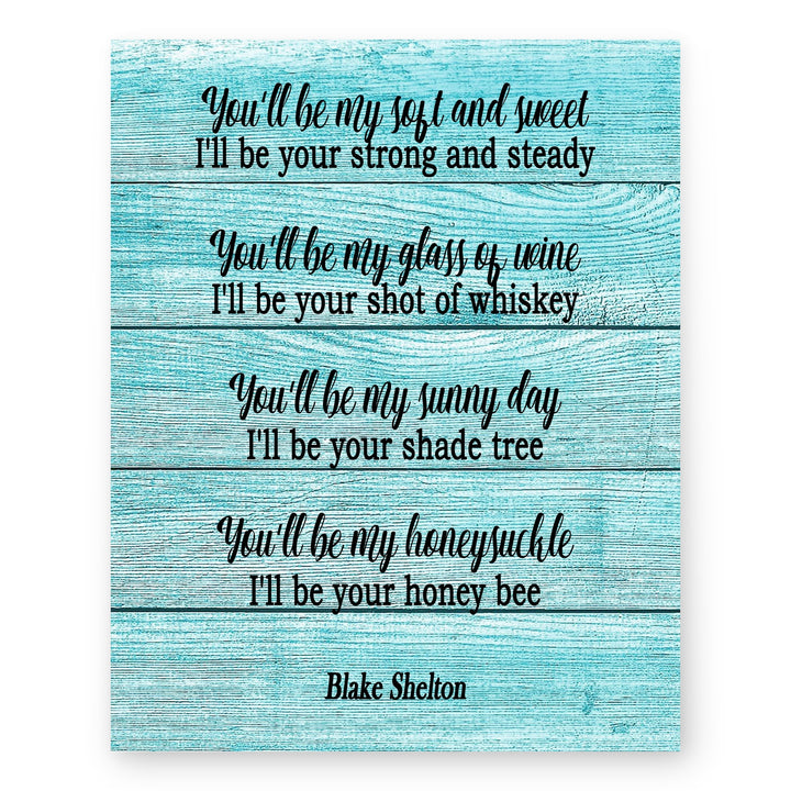 Honey Bee Lyrics Music Wall Art
