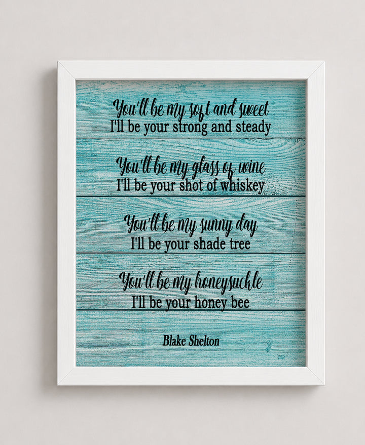 Honey Bee Lyrics Music Wall Art