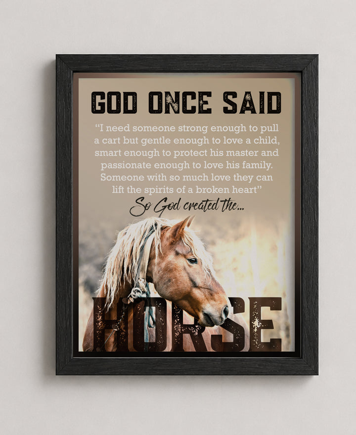 So God Created The Horse Christian Wall Art