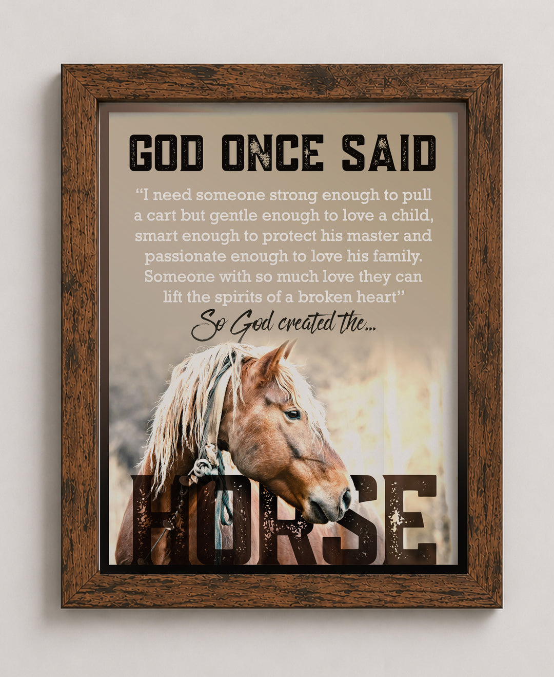 So God Created The Horse Christian Wall Art