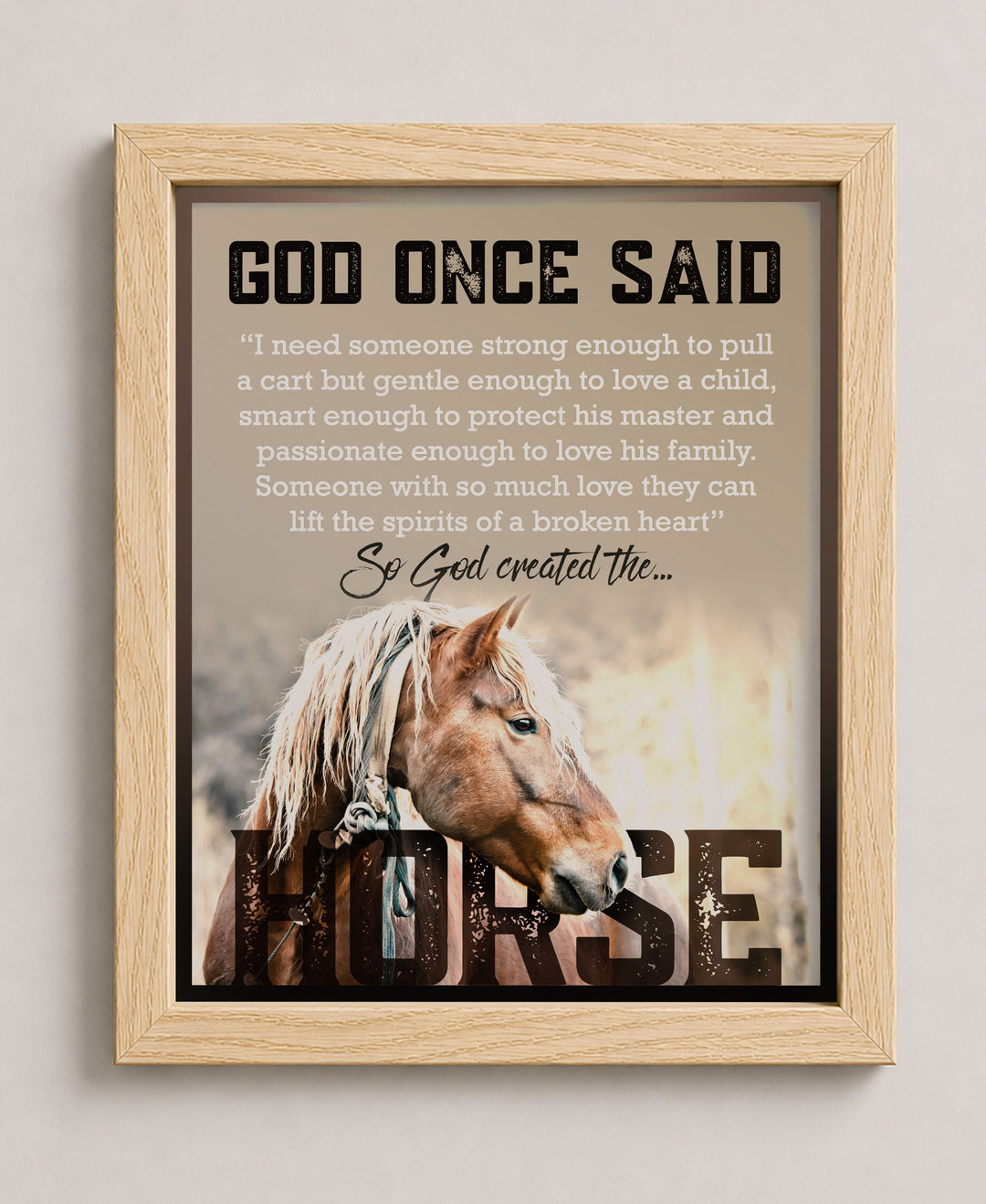 So God Created The Horse Christian Wall Art