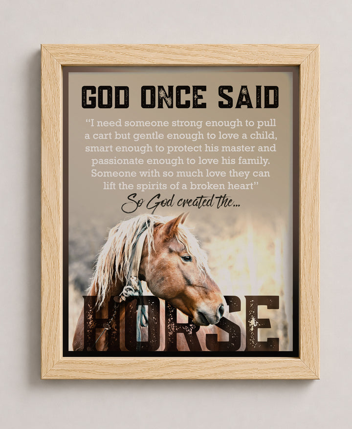 So God Created The Horse Christian Wall Art