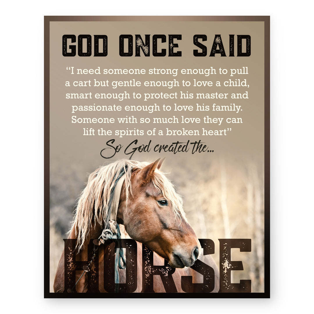 So God Created The Horse Christian Wall Art