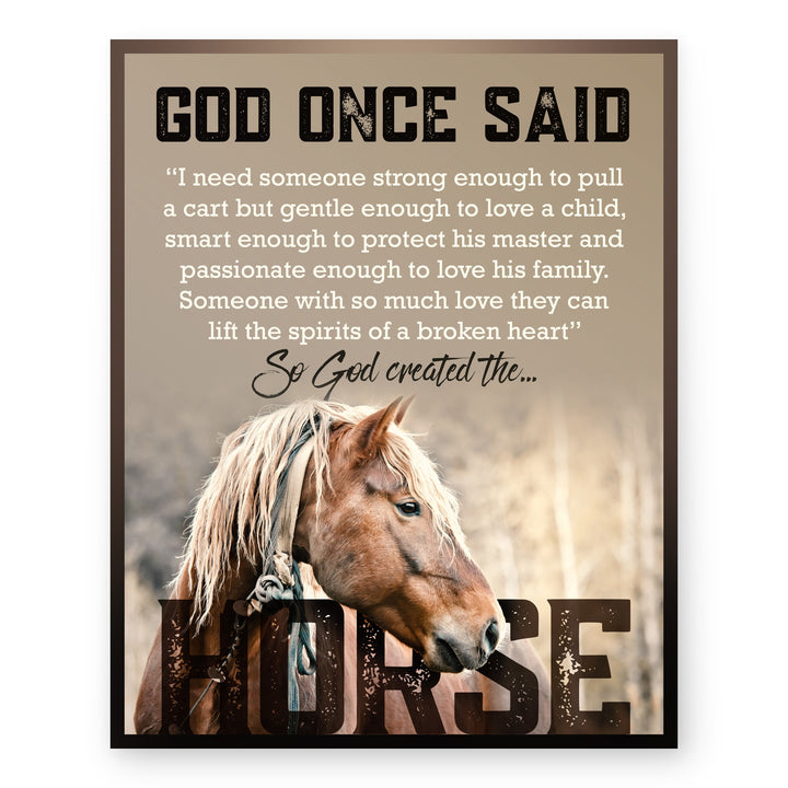 So God Created The Horse Christian Wall Art