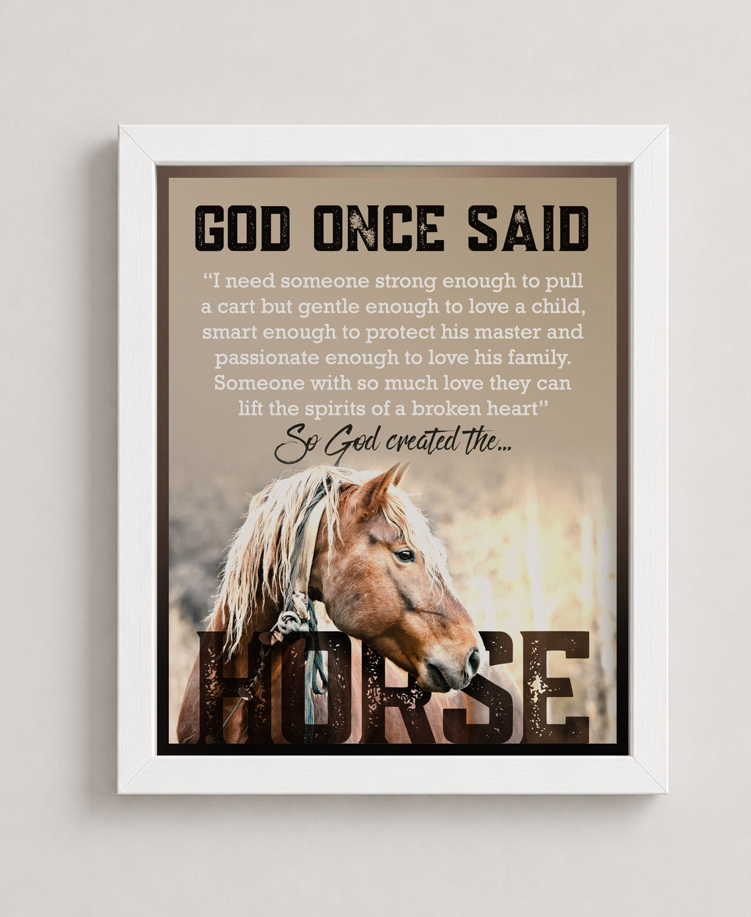 So God Created The Horse Christian Wall Art