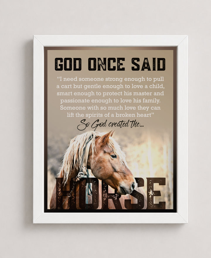 So God Created The Horse Christian Wall Art