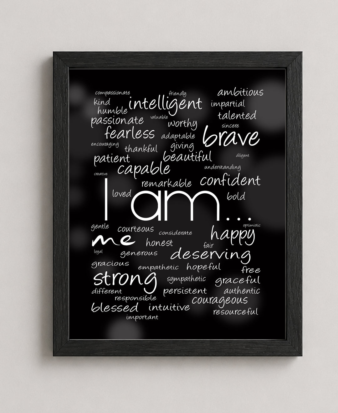 I Am Me Inspirational Wall Art