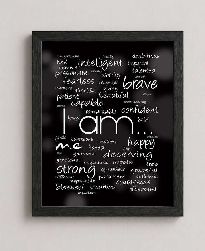 I Am Me Inspirational Wall Art