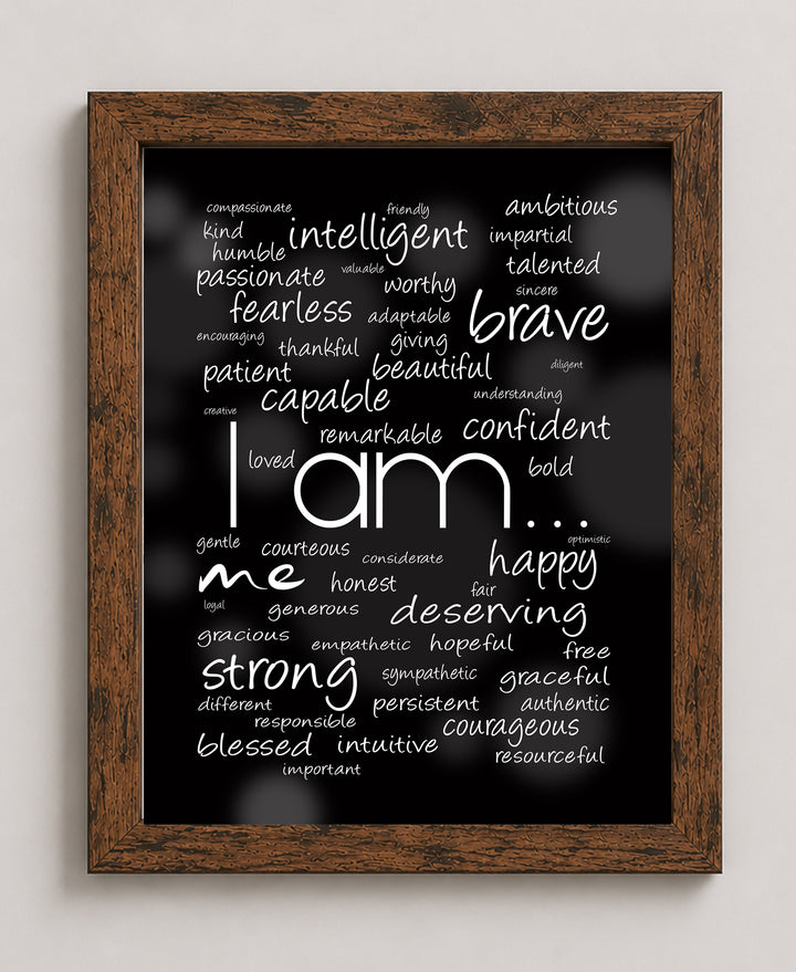 I Am Me Inspirational Wall Art