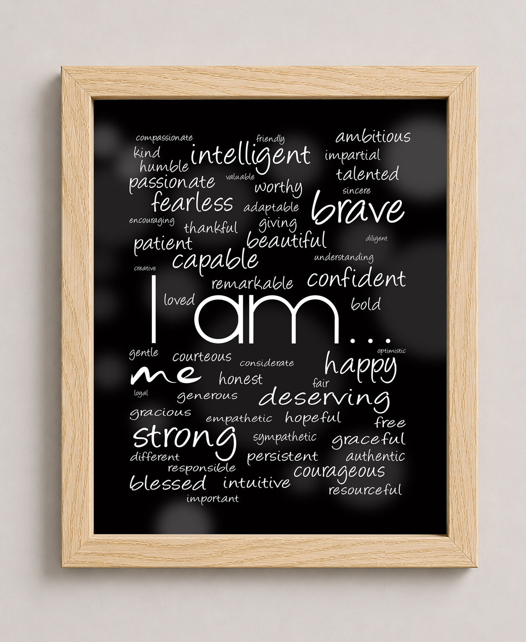 I Am Me Inspirational Wall Art