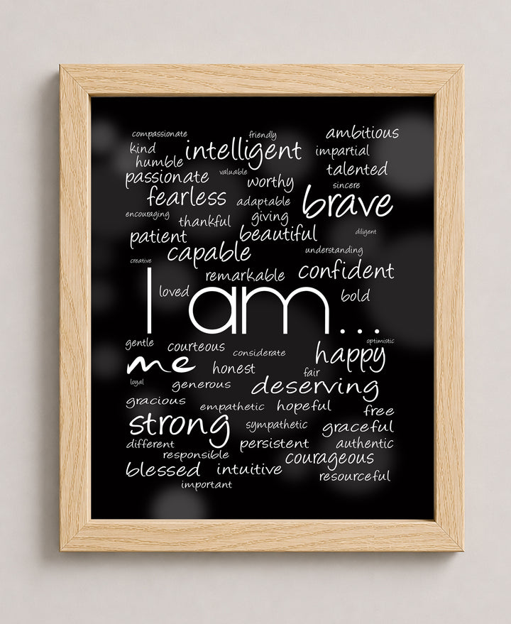 I Am Me Inspirational Wall Art