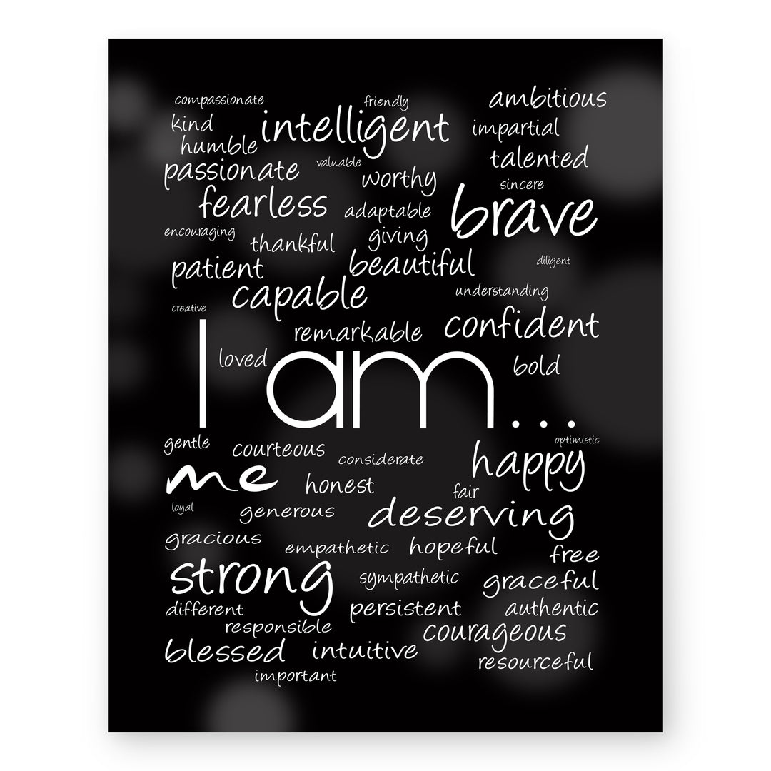 I Am Me Inspirational Wall Art