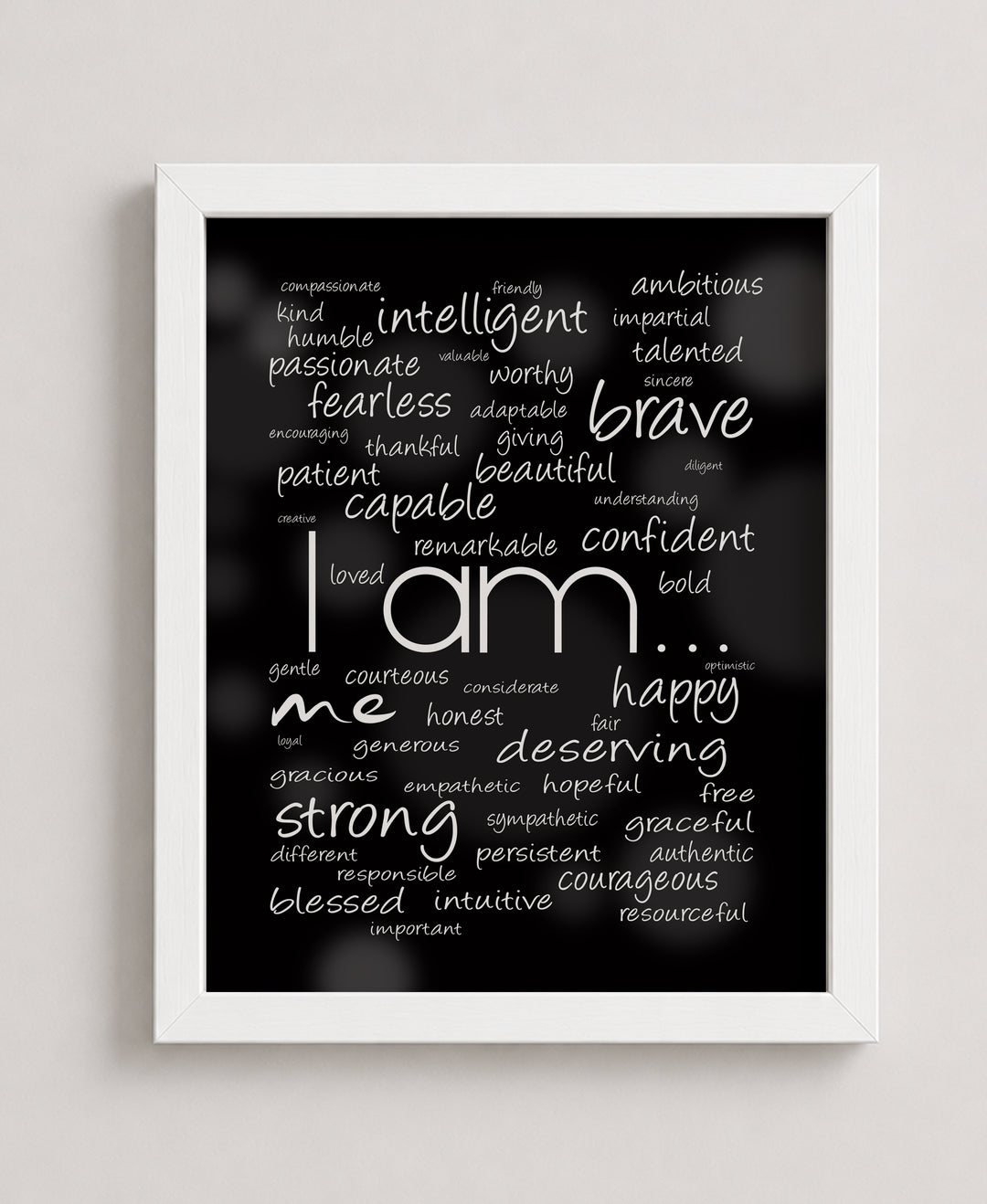 I Am Me Inspirational Wall Art
