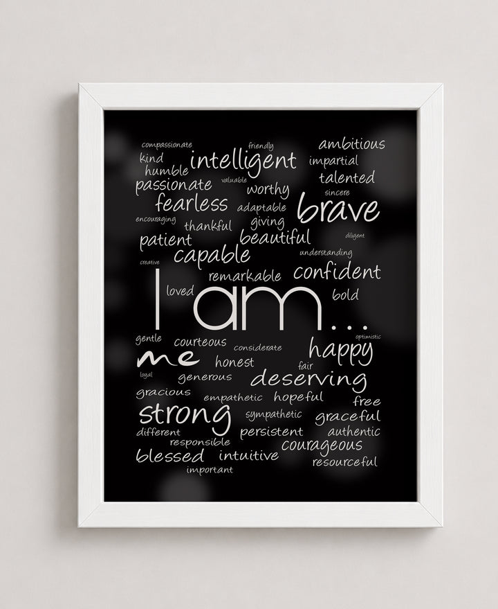 I Am Me Inspirational Wall Art