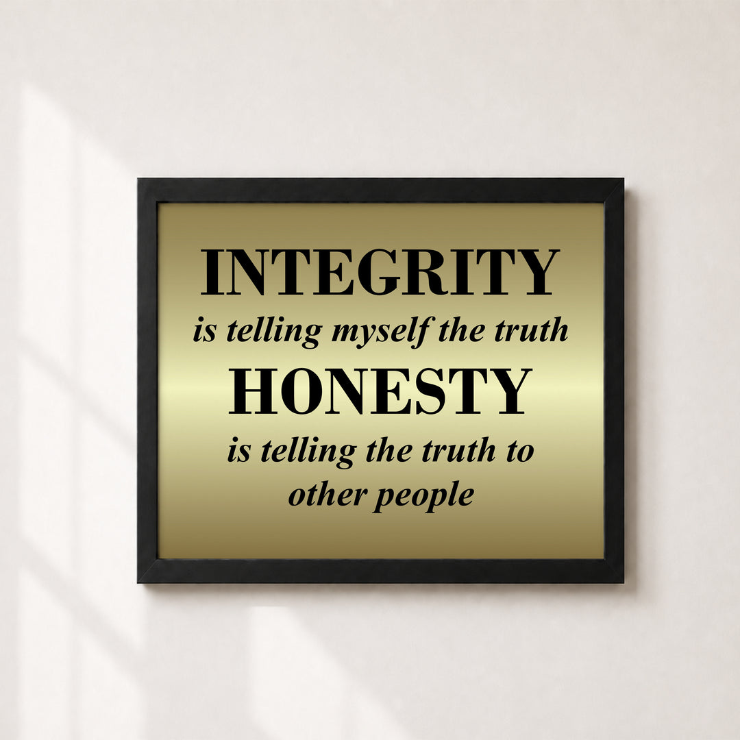 Telling Truth Quote Elegant Motivational Typography Inspirational Wall Art