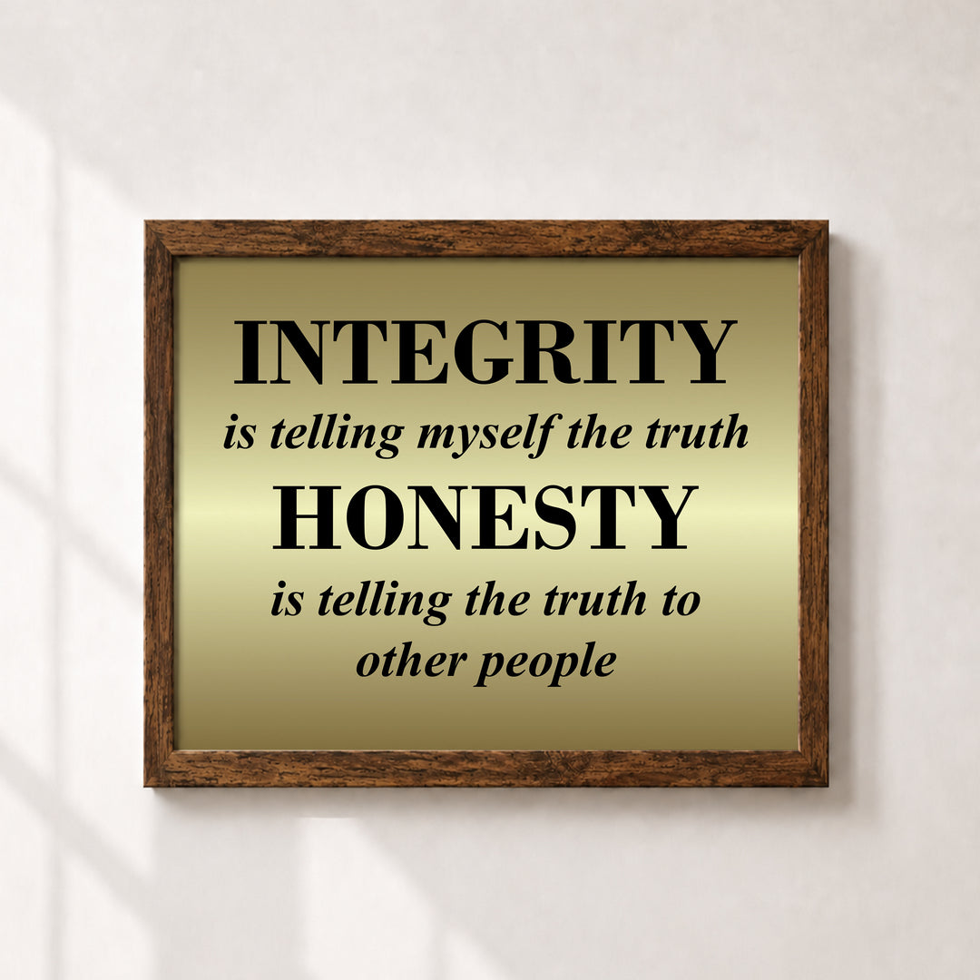 Telling Truth Quote Elegant Motivational Typography Inspirational Wall Art