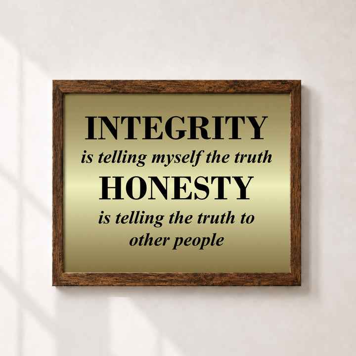 Telling Truth Quote Elegant Motivational Typography Inspirational Wall Art