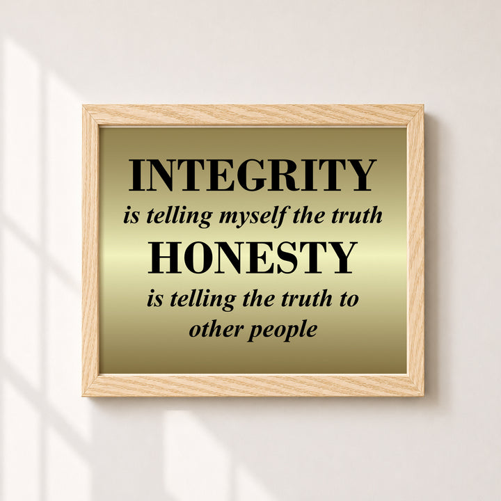 Telling Truth Quote Elegant Motivational Typography Inspirational Wall Art