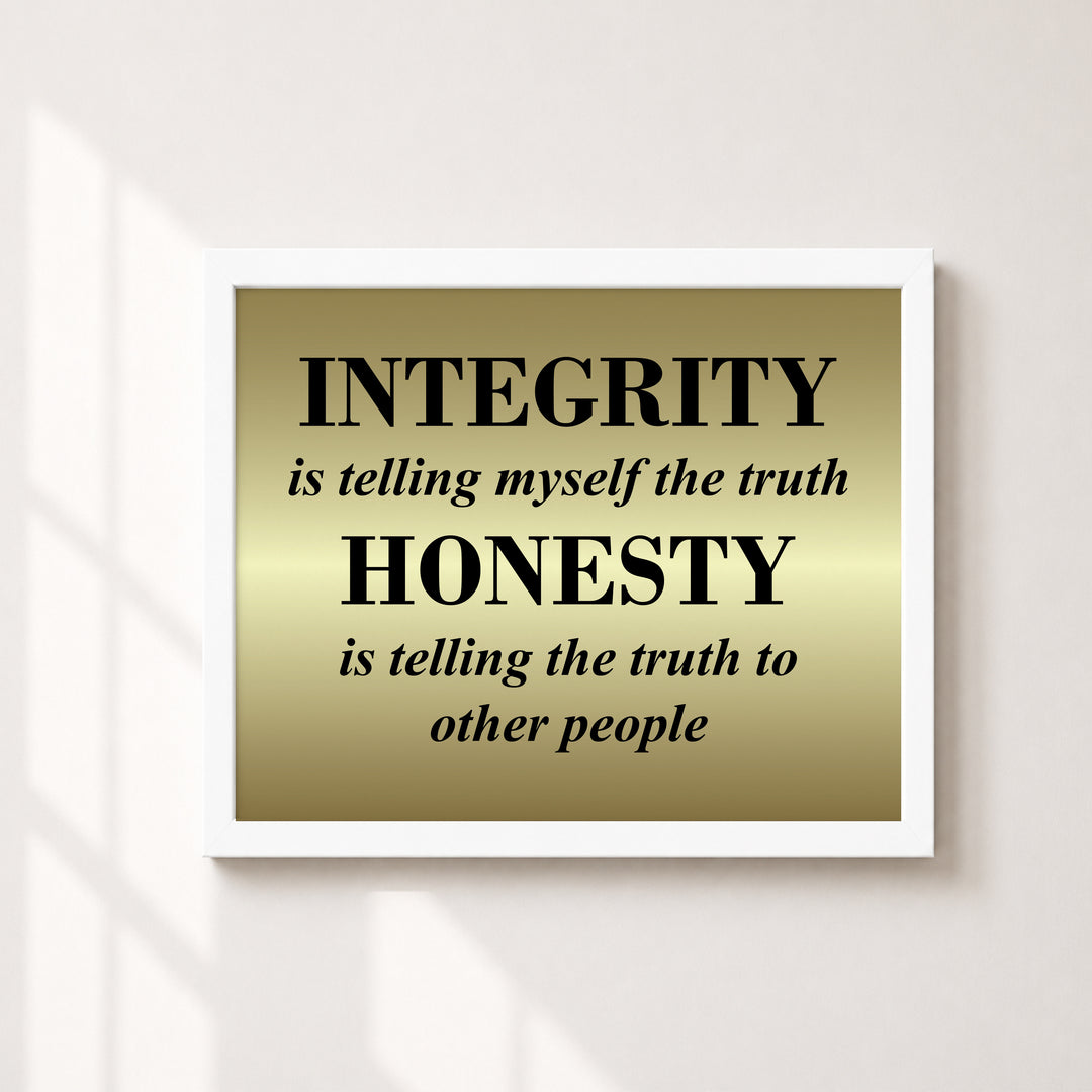 Telling Truth Quote Elegant Motivational Typography Inspirational Wall Art