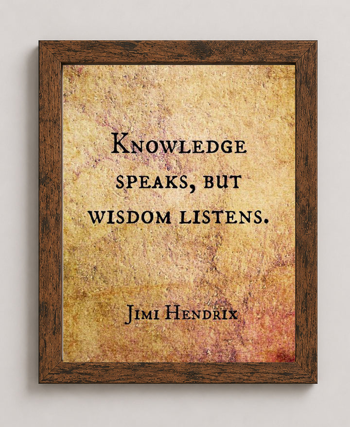Knowledge Speaks Inspirational Wall Art