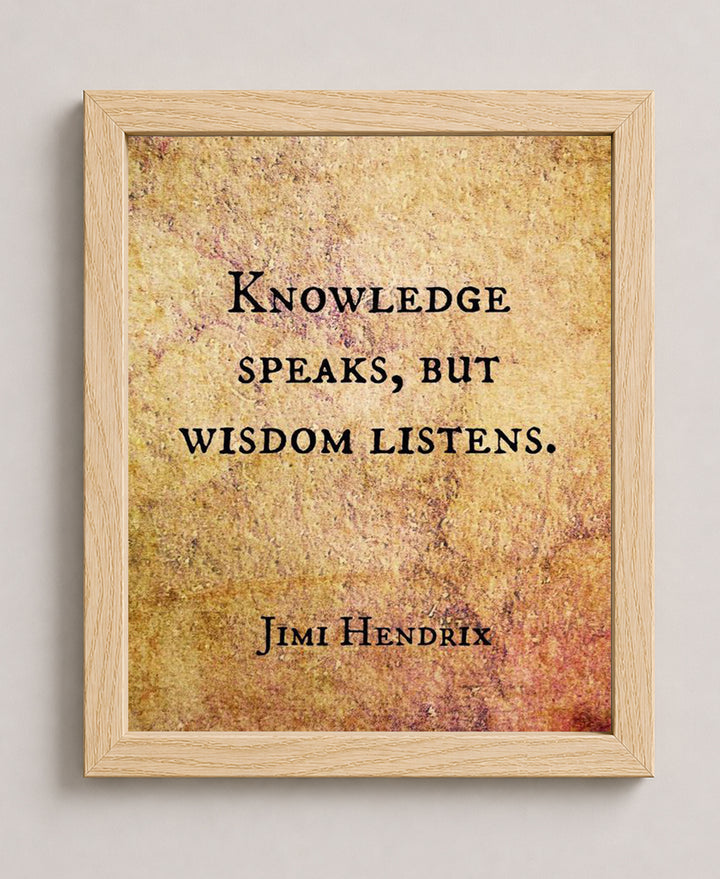 Knowledge Speaks Inspirational Wall Art