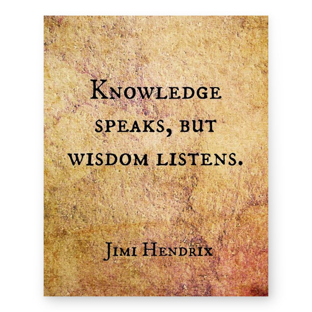 Knowledge Speaks Inspirational Wall Art