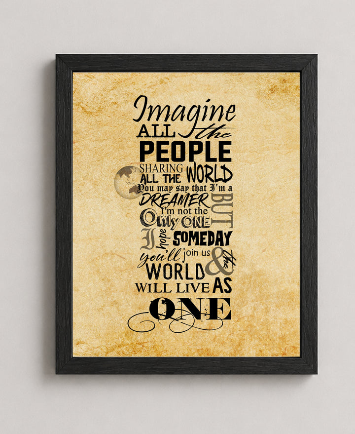 Imagine All the People Music Wall Art