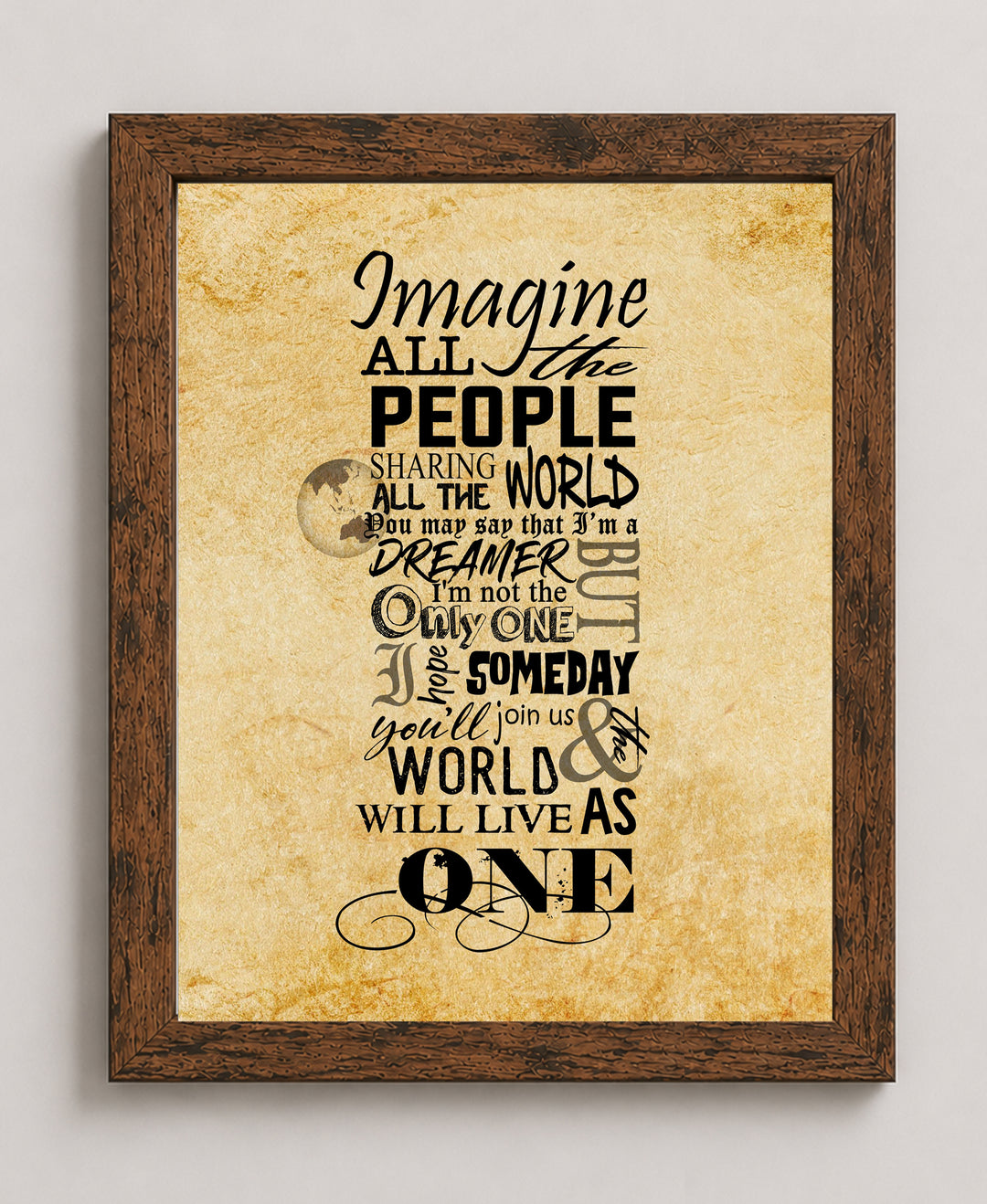 Imagine All the People Music Wall Art