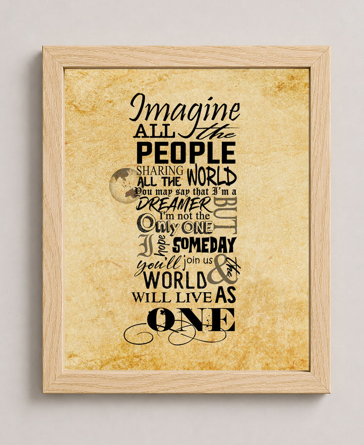 Imagine All the People Music Wall Art